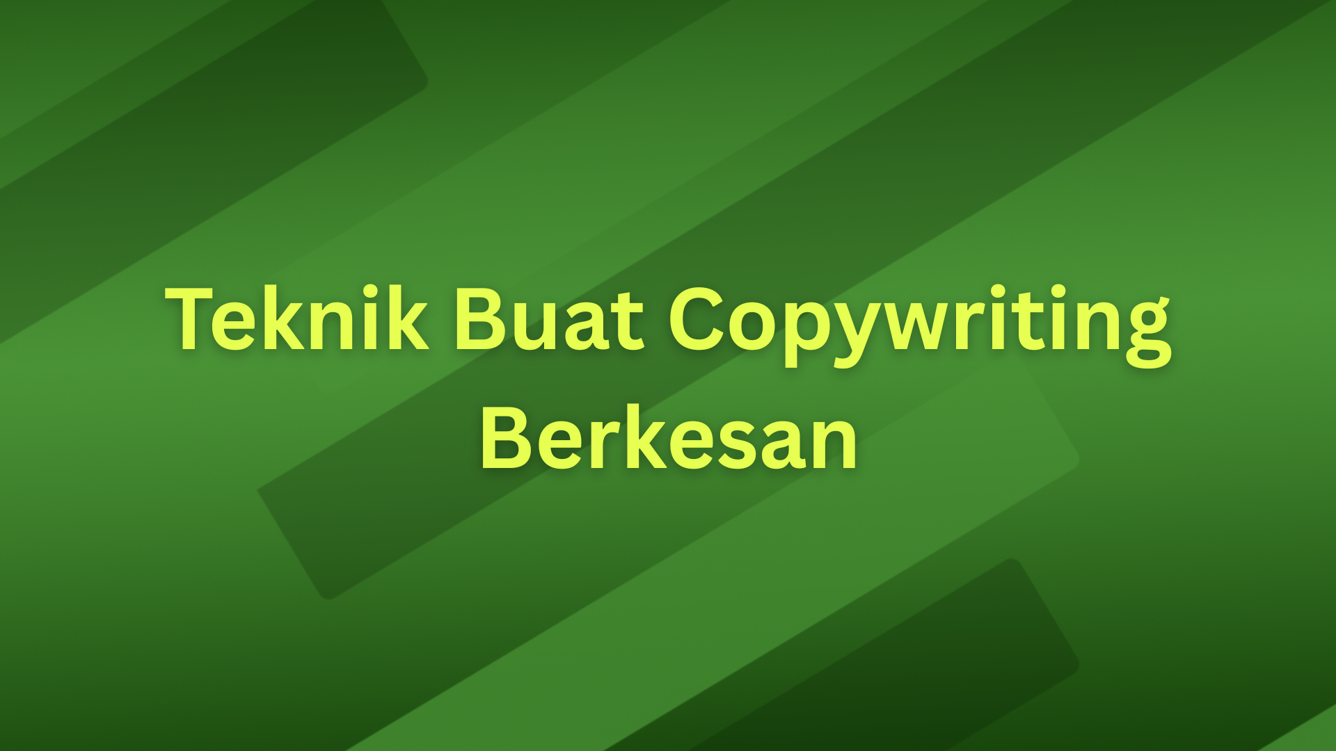 Teknik Copywriting Iklan FB